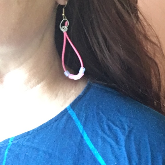 AMELIA PASTICHE DESIGN fun summer upcycled earring - Picture 2 of 2